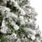 9ft. Pre-Lit Flocked West Virginia Fir Artificial Christmas Tree, Clear LED Lights